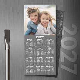 2027 Kalender med Foto Modern Minimalist Magnet
