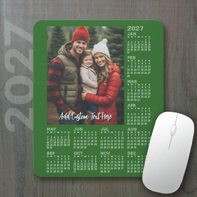 2027 Kalender med Foto - Modern Musmatta (2027 Calendar on a mousepad - add your photos)