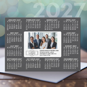 2027 Kalender med logotyp Kontaktinformation Julkort