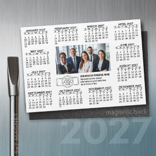 2027 Kalender med logotyp Kontaktinformation MAGNE