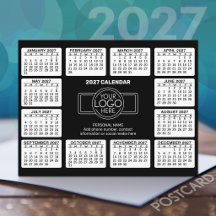 2027 Kalender med logotyp Kontaktinformation