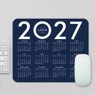 2027 Kalender Minimalistisk Företagets Logotyp Mar Musmatta