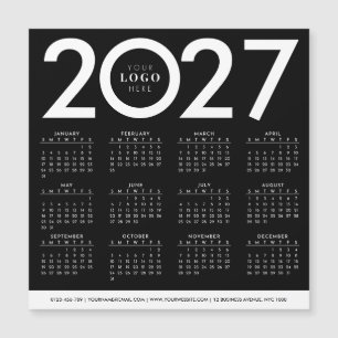 2027 Kalender Minimalistisk Företagets Logotyp Sva