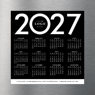 2027 Kalender Minimalistisk Företagets Logotyp Sva