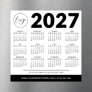 2027 Kalender Minimalistisk Modern Enkel Anpassad 