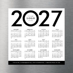 2027 Kalender Minimalistisk Modern Företagslogotyp