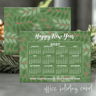 2027 Kalender Modern Botanisk - Gott Nytt År Julkort