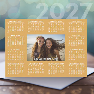 2027 Kalender - Modernt foto och text Julkort
