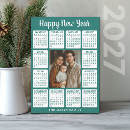 2027 Kalender - Vertikal bild i mitten Julkort