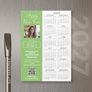 2027 Kalendermagnet - logotyp, QR-kod, Foto Plus