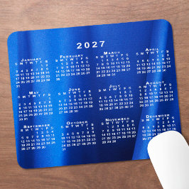 2027 Kalendern Abstrakt Blå Anpassad Foto Musmatta