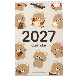 2027 Kalendern Björn Musiker Kalender