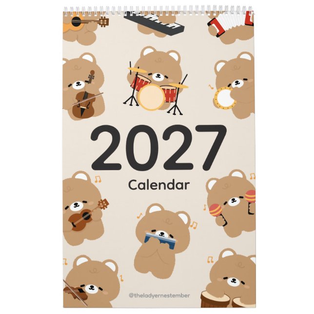 2027 Kalendern Björn Musiker Kalender (Omslag)