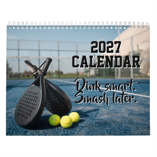 2027 Kalendern Pickleball Roliga Citat Pickleballe Kalender (Omslag)