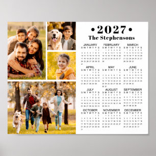 2027 Kalendrar 4 Foto Collage Personlig Poster