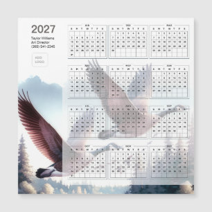 2027 Kanadagäss Företag Logotyp Kalenderkort