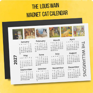 2027 Katter av Louis Wain Magnetkalender