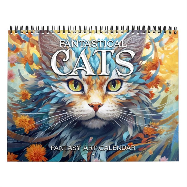 2027 Katter Whimsical Fantasy Art Kalender (Omslag)