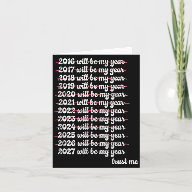 2027 Kommer Att Bli Mitt År Förhalning Nyårslöfte Kort (Framsida)