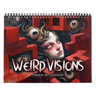 2027 Konstiga Visioner Surreal Skräckkalender Kalender