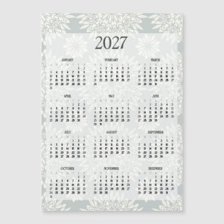 2027 Kylskåpskalender blommande