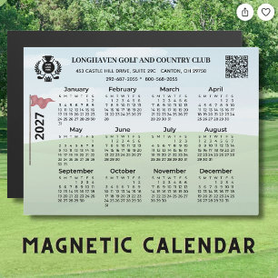 2027 Magnet Kalender Golfklubb League Logotyp QR-k