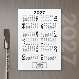 2027 Magnetisk kalender Företag Logo Magnetisk kor