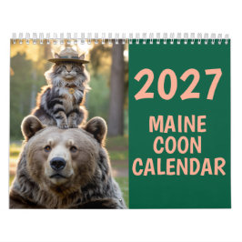 2027 Maine Coon Kattkalender Kalender