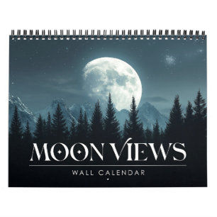 2027 Månvyer Fullmåne Lunar Art Calendar Kalender