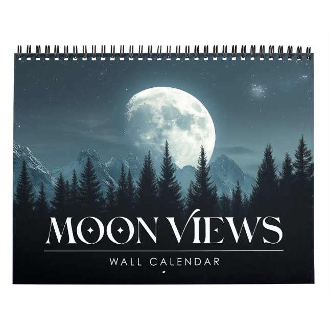 2027 Månvyer Fullmåne Lunar Art Calendar Kalender (Omslag)