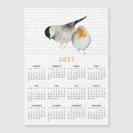 2027 Matthew 6:26 Akvarell Fågelkalender Magnet