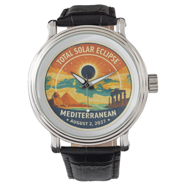 2027 Medelhavet solförmörkelse Armbandsur (Framsida)
