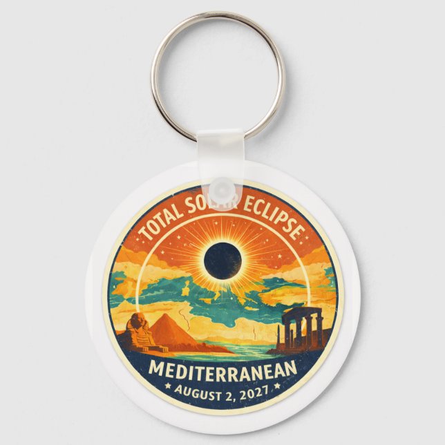 2027 Medelhavet solförmörkelse Nyckelring (Framsida)