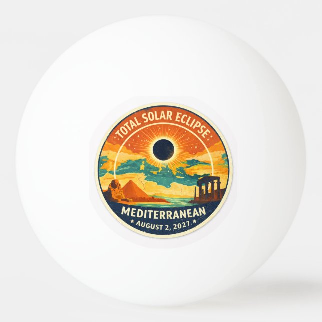 2027 Medelhavet solförmörkelse Pingisboll (Framsidan)