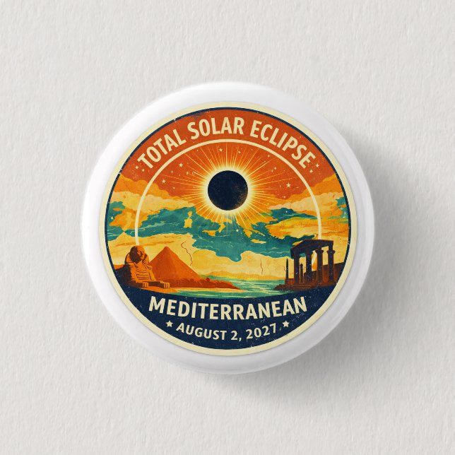2027 Medelhavets solförmörkelse Knapp (Framsida)