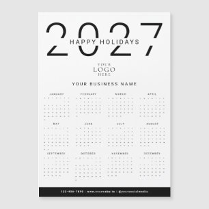 2027 Modern Kalendergrafik Företagslogotyp Semeste