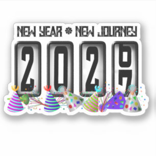 2027 Nyårs Odometer Klistermärken