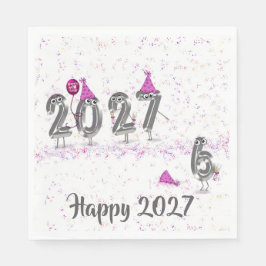2027 Nyårsafton Party Humor Pappersservett