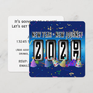 2027 Odometer Nyårsfest Inbjudningar