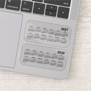 2027 Öppen kalender för 2028 från Janz Klistermärken