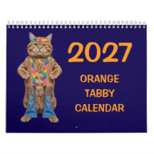2027 Orange Tabby Kattkalender