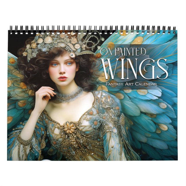 2027 På målade vingar Änglar Sagoväsen Fantasykons Kalender (Omslag)