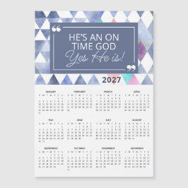 2027 På Tid Gud Kristet Citat Magnetisk Kalender