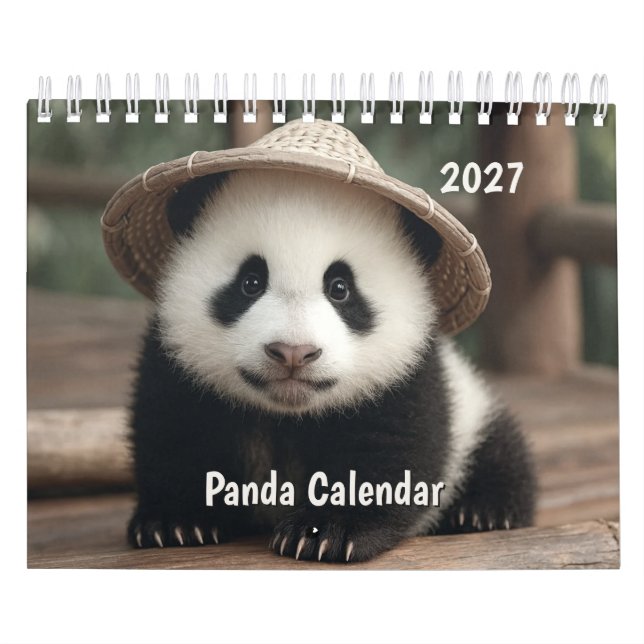 2027 Panda-kalender Kalender (Omslag)