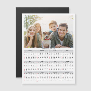 2027 Personlig Fotokalender Magnet