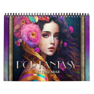 2027 Pop Fantasy Surreal Kvinnor Konstkalender Kalender