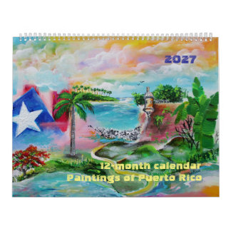 2027 Puerto Rico 12-månaderskalender Kalender