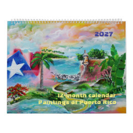 2027 Puerto Rico 12-månaderskalender Kalender