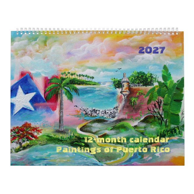2027 Puerto Rico 12-månaderskalender Kalender (Omslag)