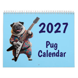 2027 Pug Hundkalender Kalender